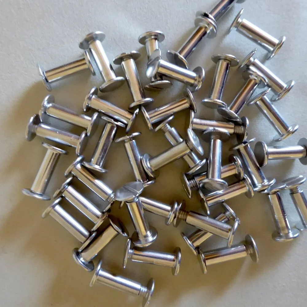 NEW .5” ALUMINUM POST SCREW BOOK BINDING HOLE PUNCH BINDERY POSTS 40 SETS